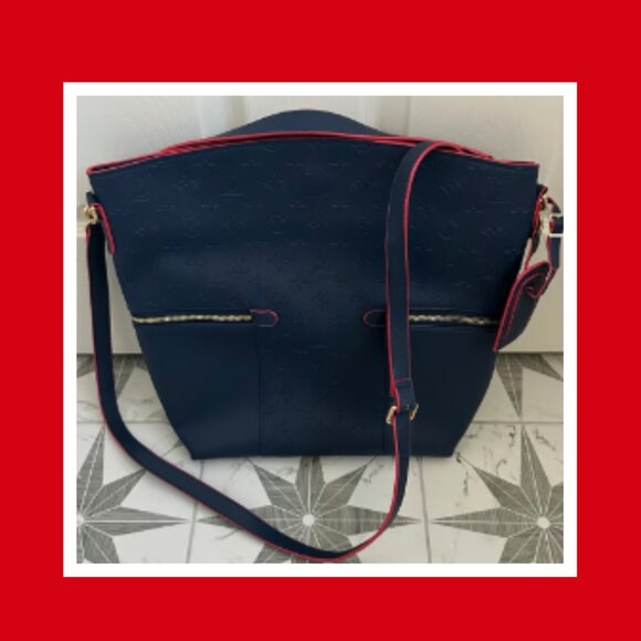 EUC 🗼Louis Vuitton Melie Monogram Empreinte, Navy - Picture 1 of 9